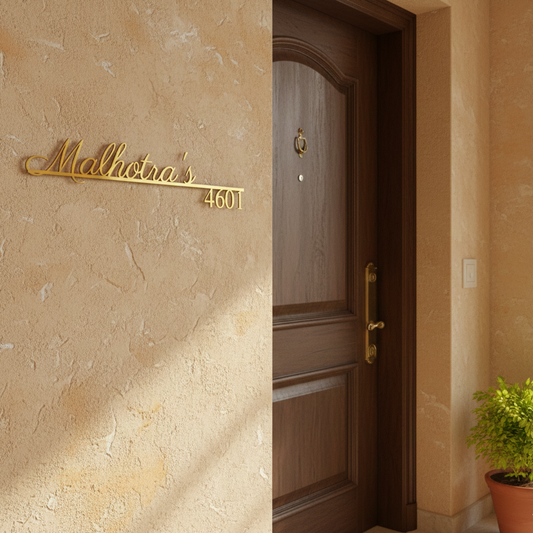 InGifted Designer Signature Name Plate with elegant typography and customizable design in a sleek finish.