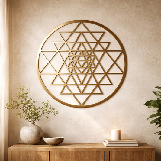 InGifted India Veda Circle, decorative circular wall art with intricate patterns on a neutral background.
