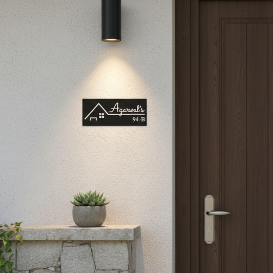 Luxury family name plate by InGifted featuring elegant design and customizable family name display.